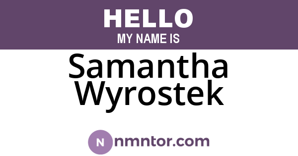 Samantha Wyrostek