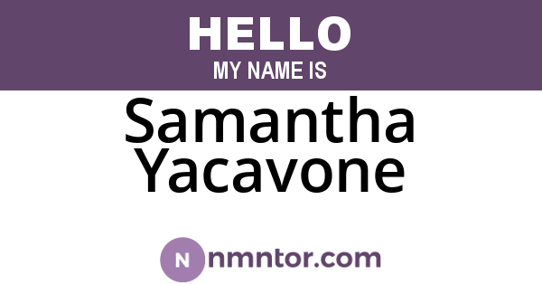 Samantha Yacavone