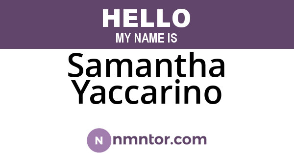 Samantha Yaccarino