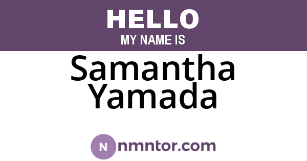 Samantha Yamada
