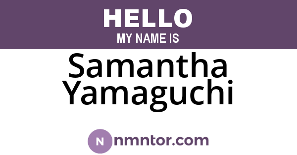 Samantha Yamaguchi