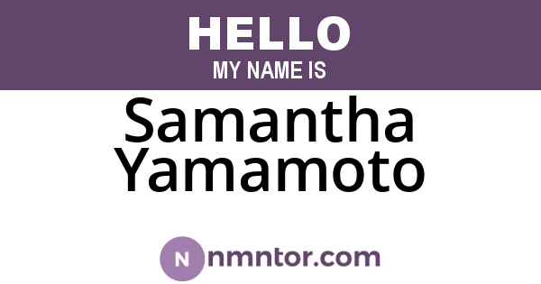 Samantha Yamamoto