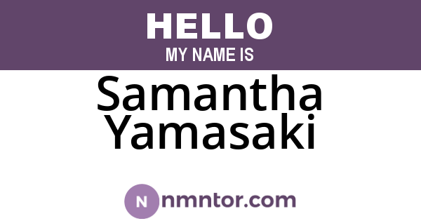 Samantha Yamasaki