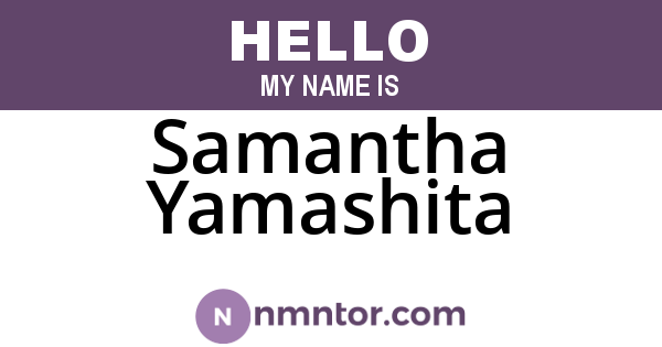 Samantha Yamashita