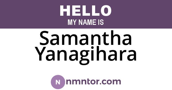 Samantha Yanagihara