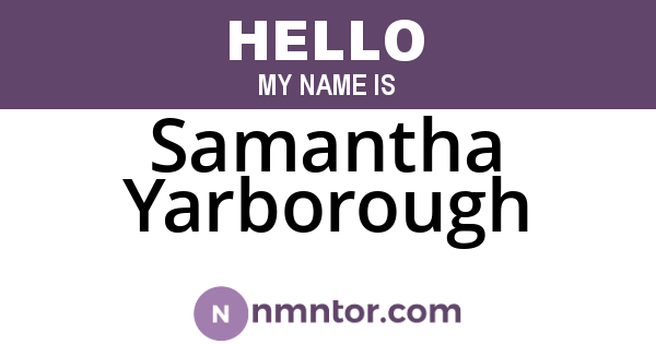 Samantha Yarborough