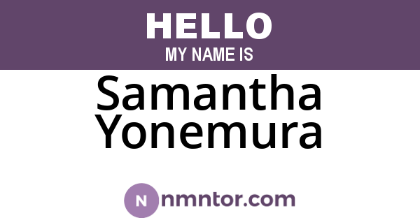 Samantha Yonemura