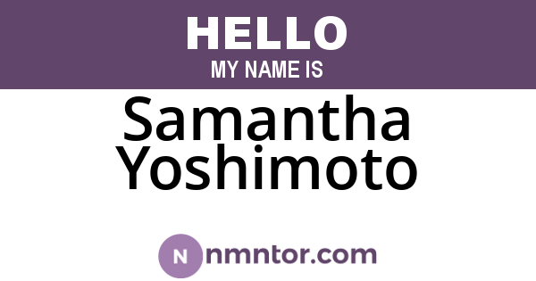 Samantha Yoshimoto