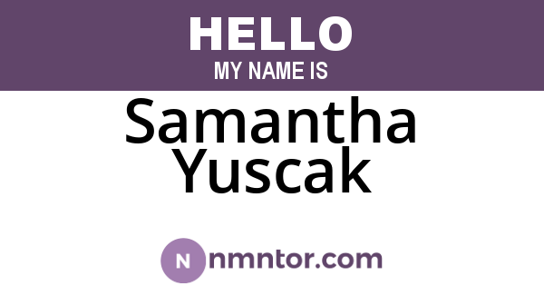 Samantha Yuscak