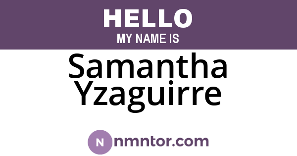 Samantha Yzaguirre