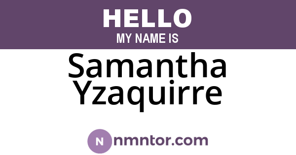Samantha Yzaquirre