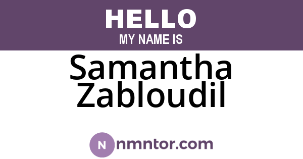 Samantha Zabloudil