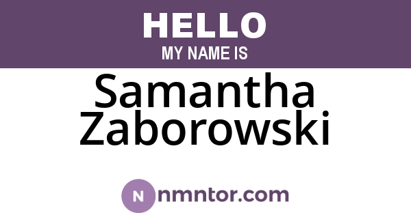 Samantha Zaborowski