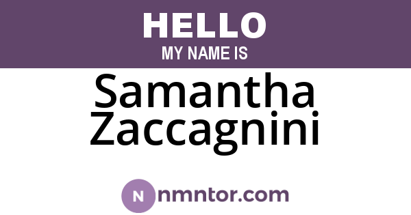 Samantha Zaccagnini
