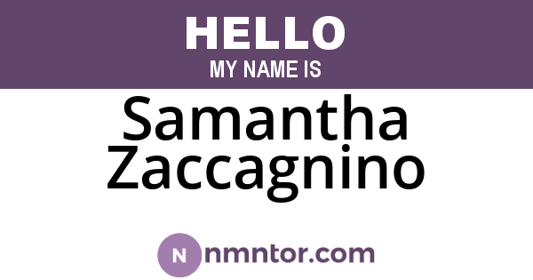 Samantha Zaccagnino
