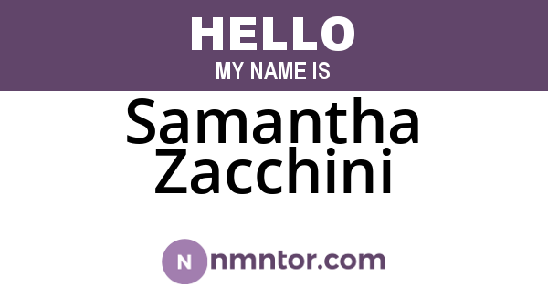 Samantha Zacchini