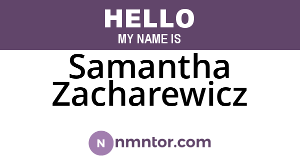 Samantha Zacharewicz