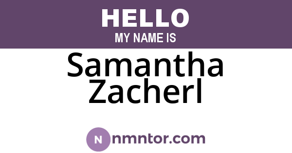 Samantha Zacherl