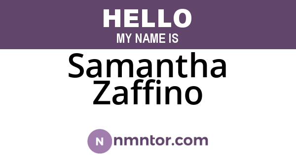 Samantha Zaffino