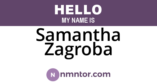 Samantha Zagroba