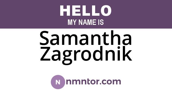Samantha Zagrodnik