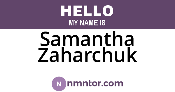 Samantha Zaharchuk