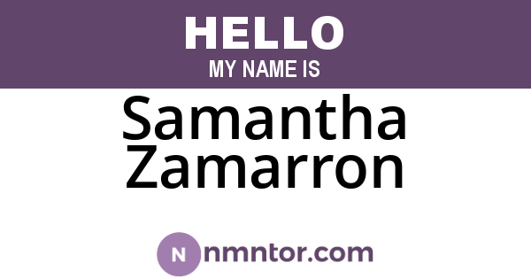 Samantha Zamarron
