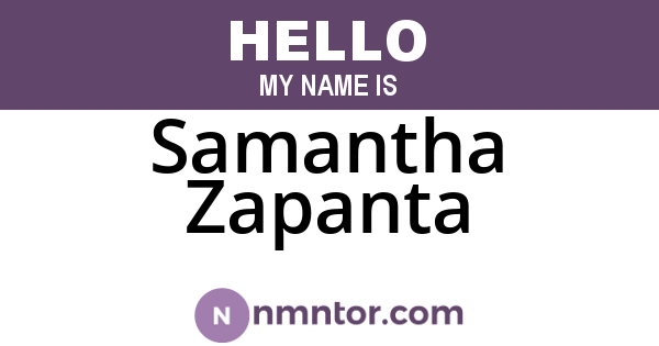 Samantha Zapanta