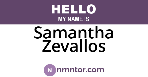 Samantha Zevallos