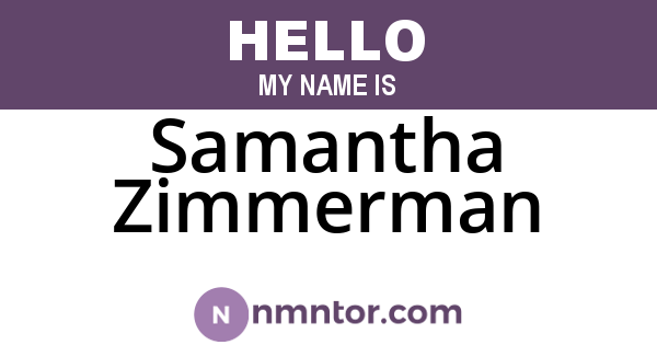 Samantha Zimmerman