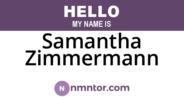 Samantha Zimmermann