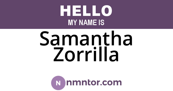 Samantha Zorrilla