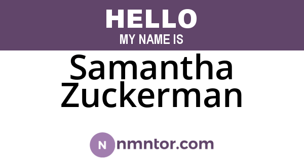 Samantha Zuckerman