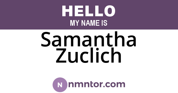 Samantha Zuclich