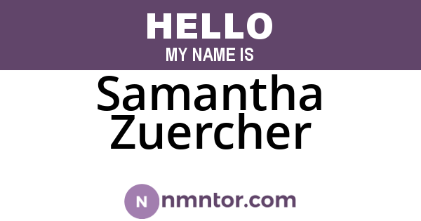 Samantha Zuercher