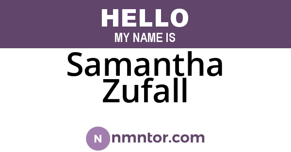 Samantha Zufall