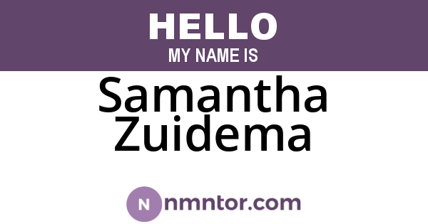 Samantha Zuidema