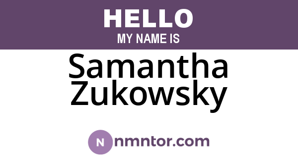 Samantha Zukowsky
