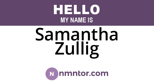 Samantha Zullig