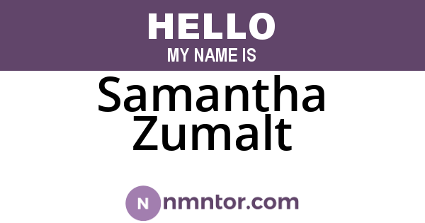 Samantha Zumalt