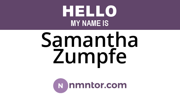 Samantha Zumpfe