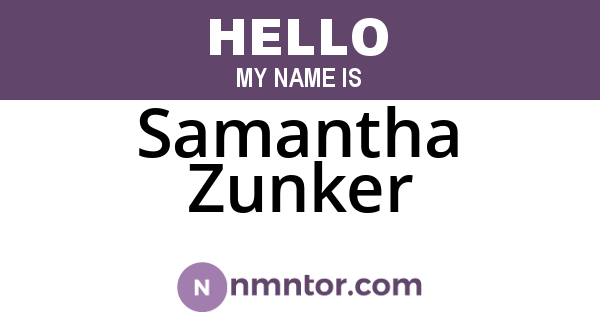 Samantha Zunker