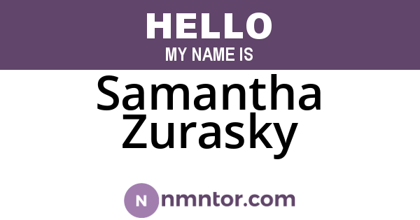 Samantha Zurasky