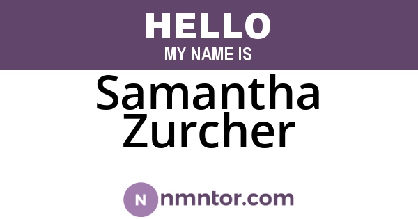 Samantha Zurcher