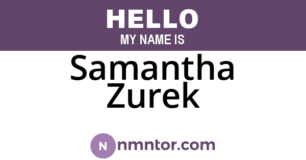 Samantha Zurek