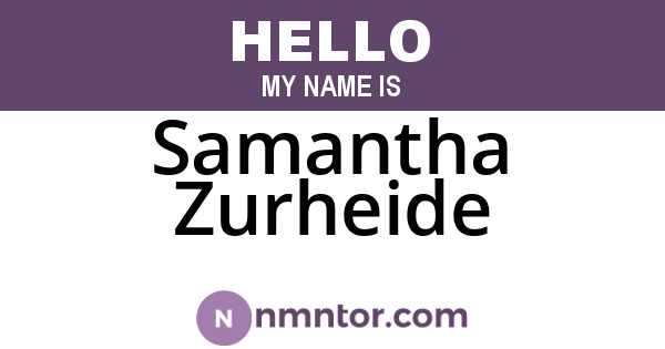 Samantha Zurheide