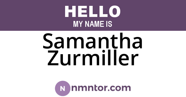 Samantha Zurmiller