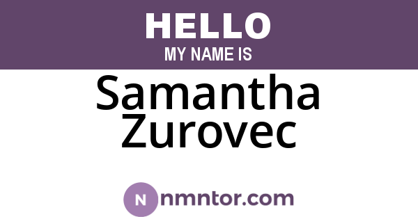 Samantha Zurovec