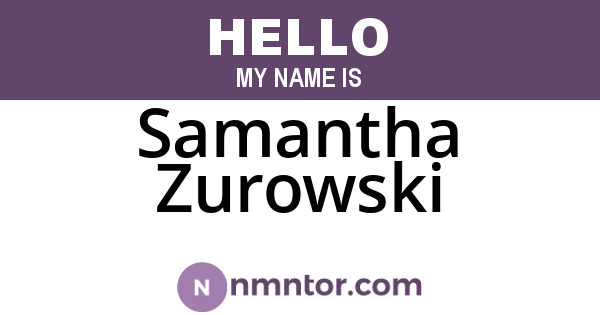 Samantha Zurowski