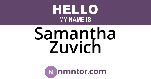 Samantha Zuvich